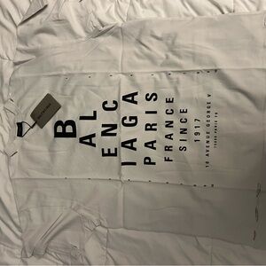 Balenciaga White Paris Graphic Tee